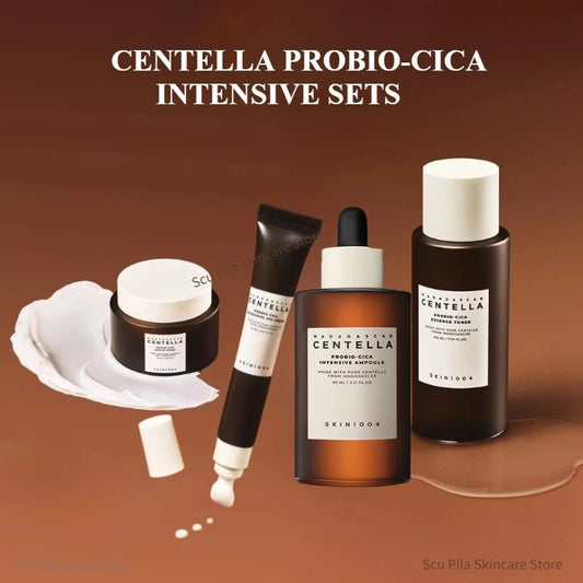 Skin1004 Centella Probio-CICA Essence Toner, Anti-aging Eye Cream,Milky Ampoule Face Moisturizing Cream Korean Skincare Sets