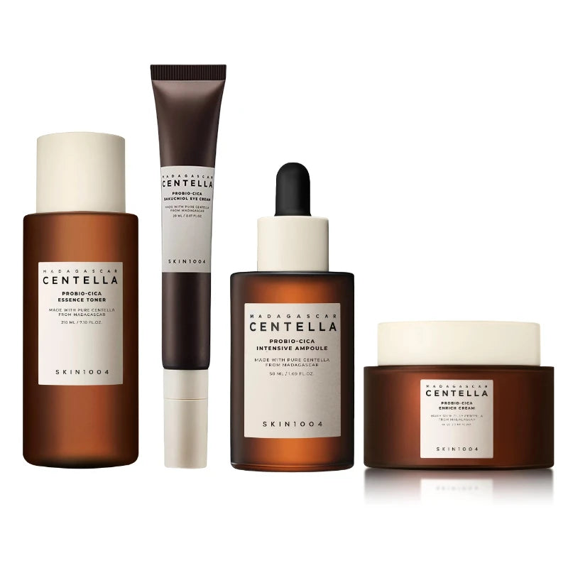 Skin1004 Centella Probio-CICA Essence Toner, Anti-aging Eye Cream,Milky Ampoule Face Moisturizing Cream Korean Skincare Sets